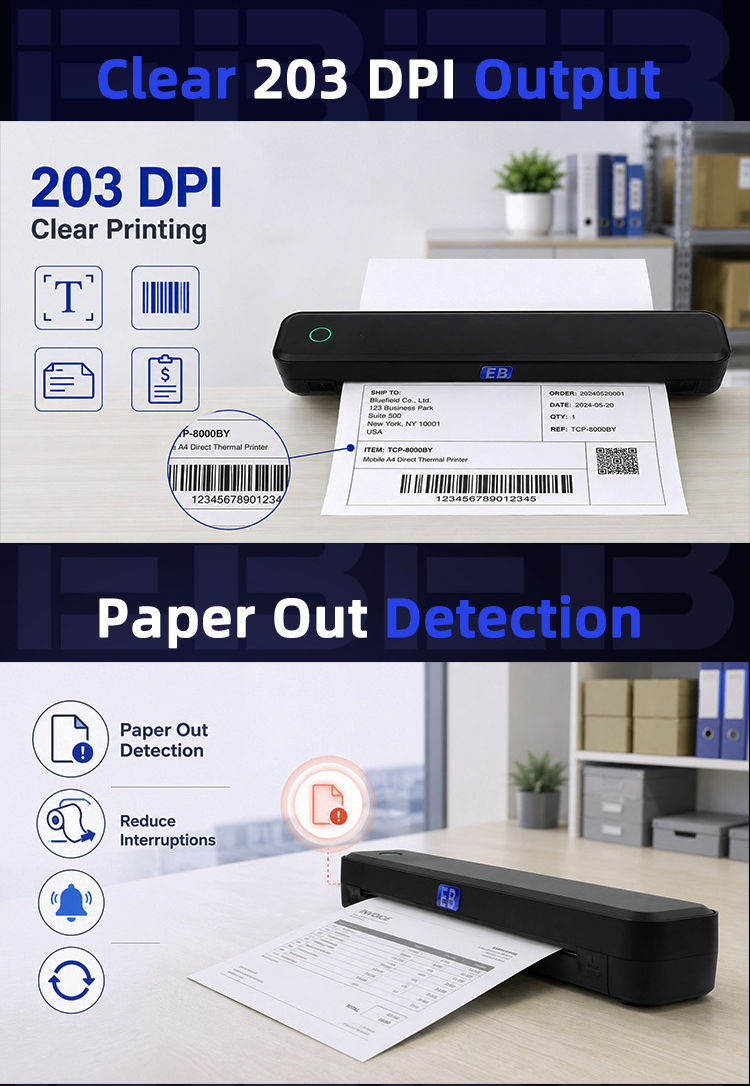 TCP-8000BY direct thermal print head with 50km rated life supporting long term document and label printing