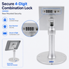 PS-21 combination lock metal tablet POS stand - keyless 7-16 inch universal holder with 360 rotation height adjustable for retail counter