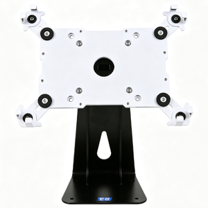 PS-524 360 adjustable tablet POS holder - multi-angle metal display bracket 10-15 inch with screw-down base for cashier counter