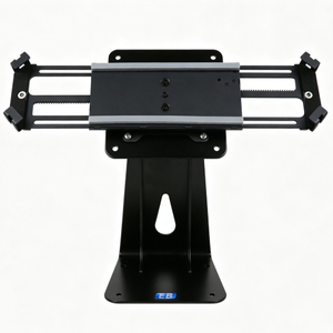 PS-525 EB POS tablet stand with 360 rotation - adjustable SPCC steel iPad holder 7.9-12.9 inch for retail counter checkout