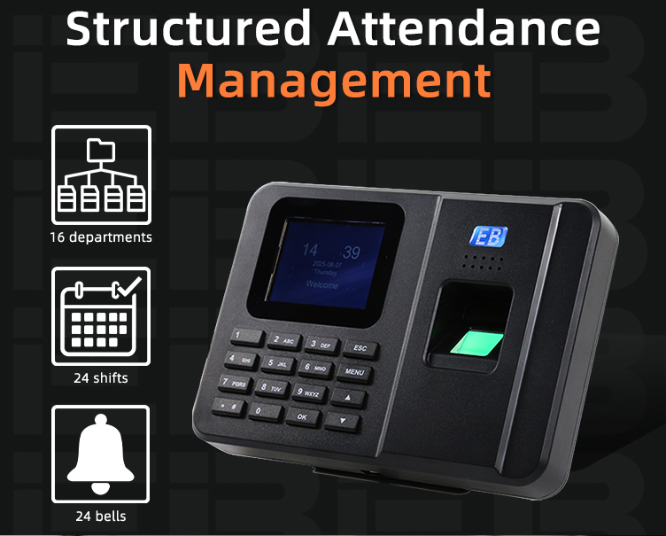TA-700 exporting attendance data through flash drive and USB connection for offline report collection and archiving