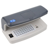 Close-up of DC-5100 built-in magnifier and dual UV MG detection sensors for forensic banknote verification