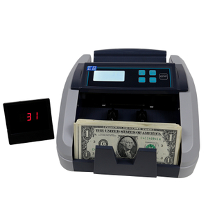 LD-307 compact banknote counter front view with LED batch display and UV MG IR detection hopper