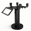 Close-up of PS-10 POS stand showing OEM custom branding area, reinforced base, and compact mounting footprint