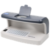 DC-6100 rechargeable cordless UV banknote detector deployed at retail counter for multi-currency cash verification