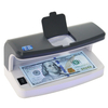 DC-5100 UV MG bank-grade banknote detector front view with built-in magnifier and rechargeable battery design