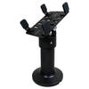 PS-80 steel POS stand holding Verifone Ingenico PAX handheld card reader at retail checkout counter for customer payment