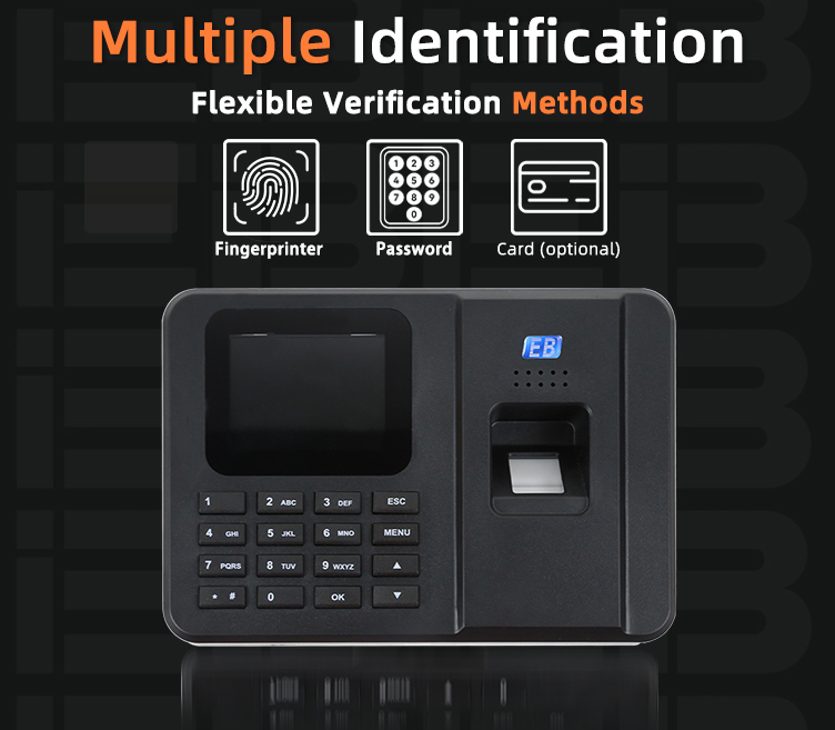 TA-700 storing 3000 fingerprints, 1000 users, 1000 passwords and 160000 attendance records for continuous staff time keeping