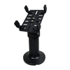 PS-80 all-steel handheld POS stand front view in black finish with adjustable clamp and 360 degree rotating base