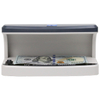 DC-5000 compact portable UV banknote detector carried by mobile vendor for on-the-go cash verification